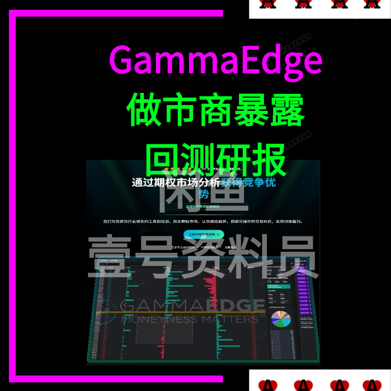 GammaEdge丨做市商暴露与回测研报 📊