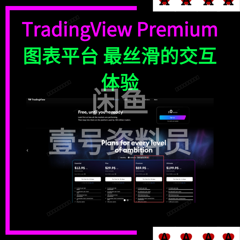 TradingView Premium丨全球第一图表平台 最丝滑的交互体验